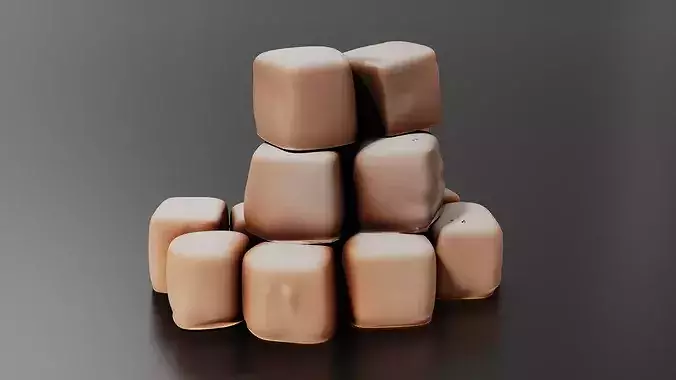 Sponge Candy Piece 3D print model 4