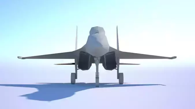 Sukhoi Su-27 Flanker Low-poly 3D model