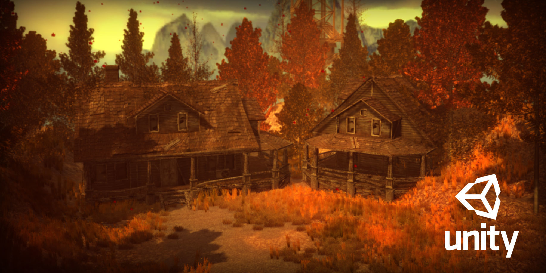 Old Abandoned House Low-poly 3D model_1