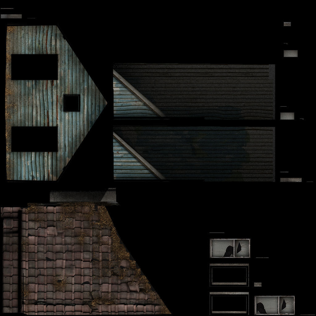 Old Abandoned House Low-poly 3D model_10