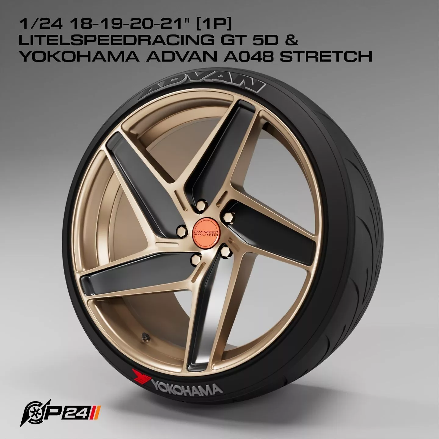 1-24th 18-19-20-21 inches 1P Litelspeedracing GT 5D and Yokoh... 3D print model
