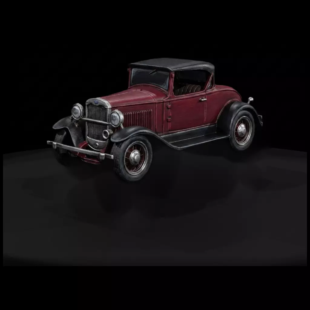 1-87 HO Two-Door Coupe Diorama Car Printable STL 3D print model