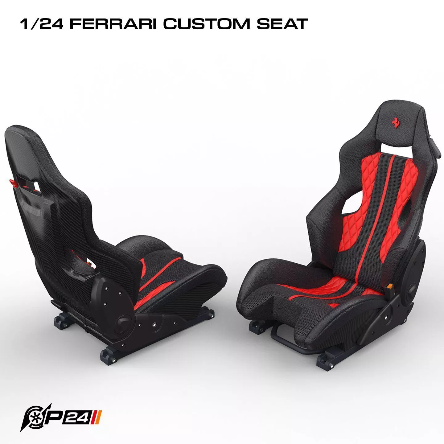1-24th Ferrari Custom seat 3D print model