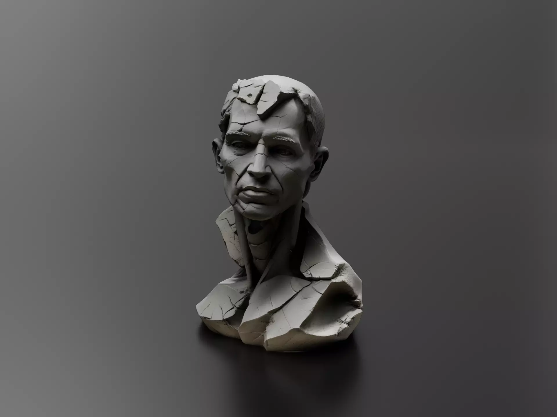Stone man statue 3D print model