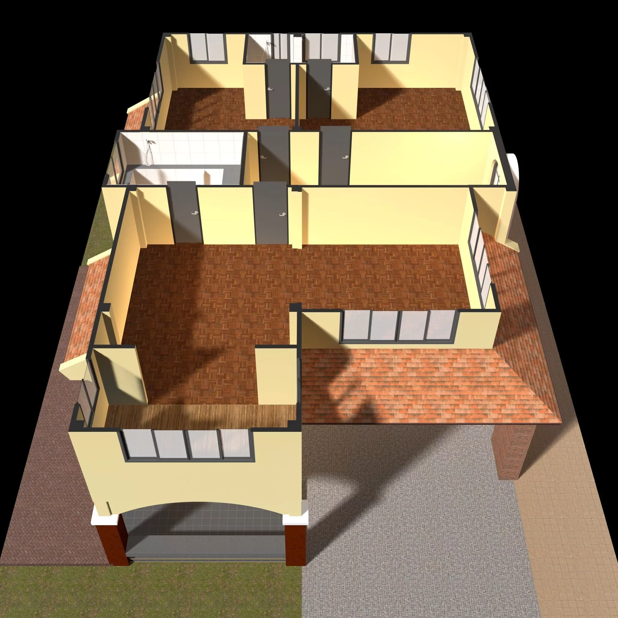 House in plan cut 26-11 3D model