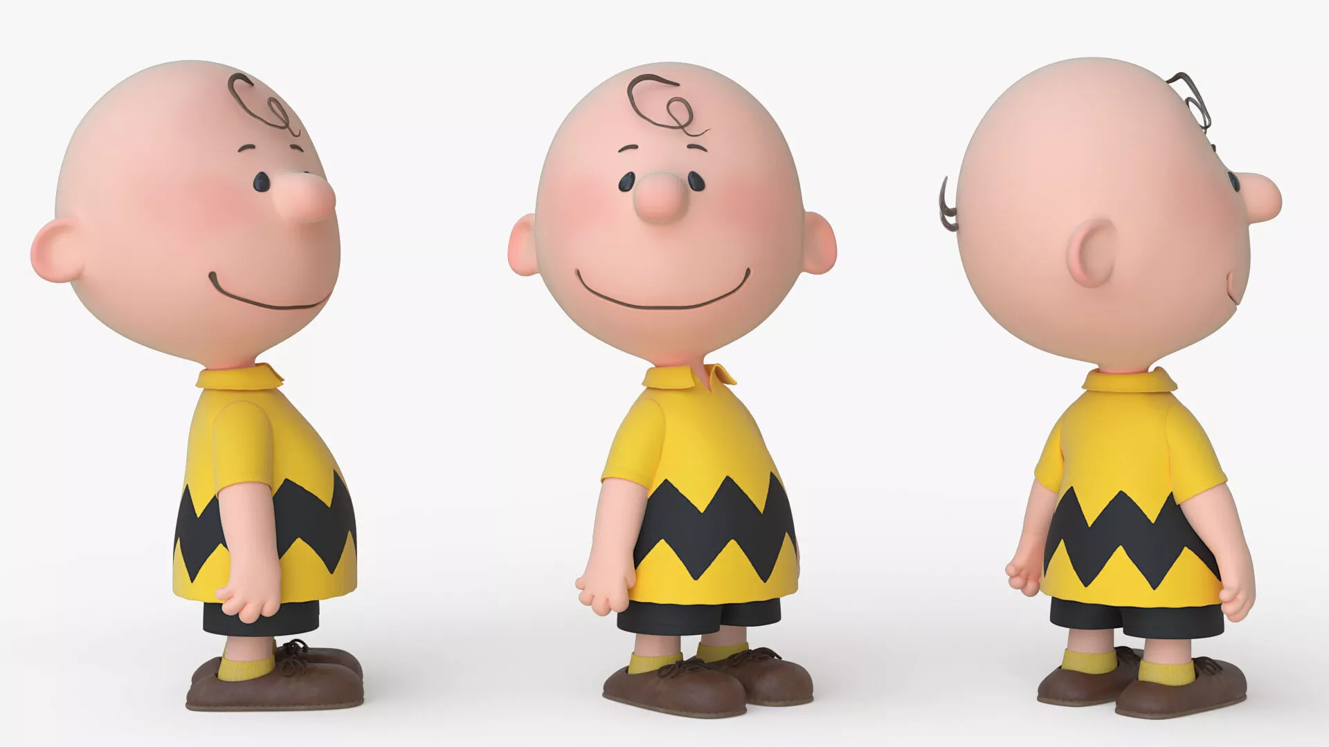 Charlie Brown Rigged for Maya 3D model