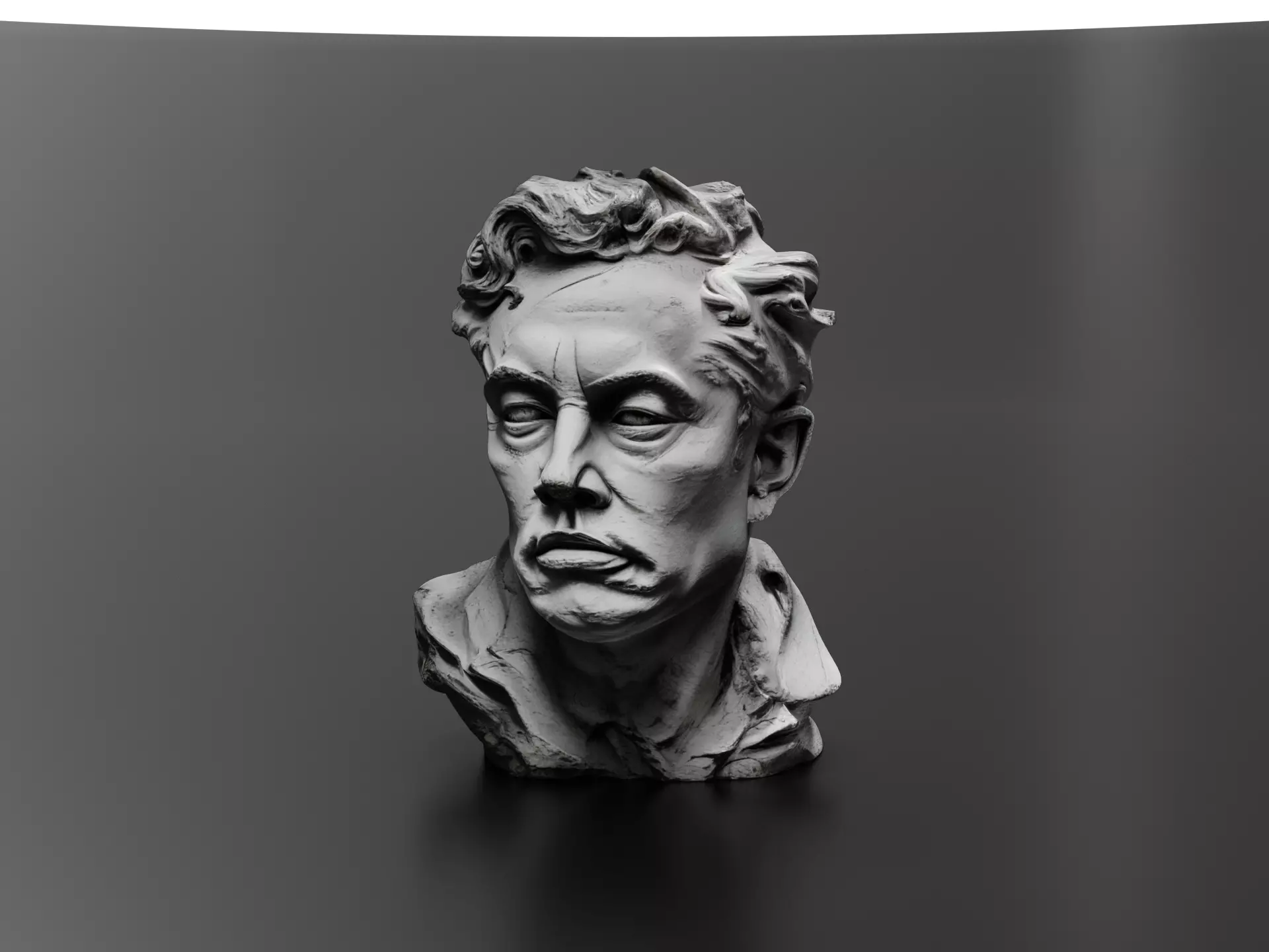 Stone man statue 02 3D print model