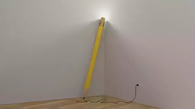 Pencil Floor Lamp Free 3D model
