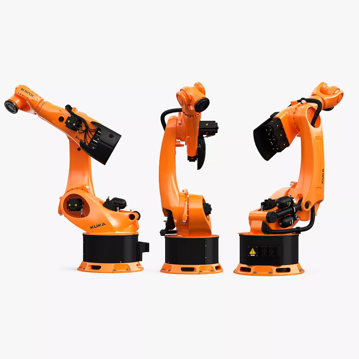 KUKA KR 500 FORTEC Industrial Robot Arm Rigged for Maya 3D model