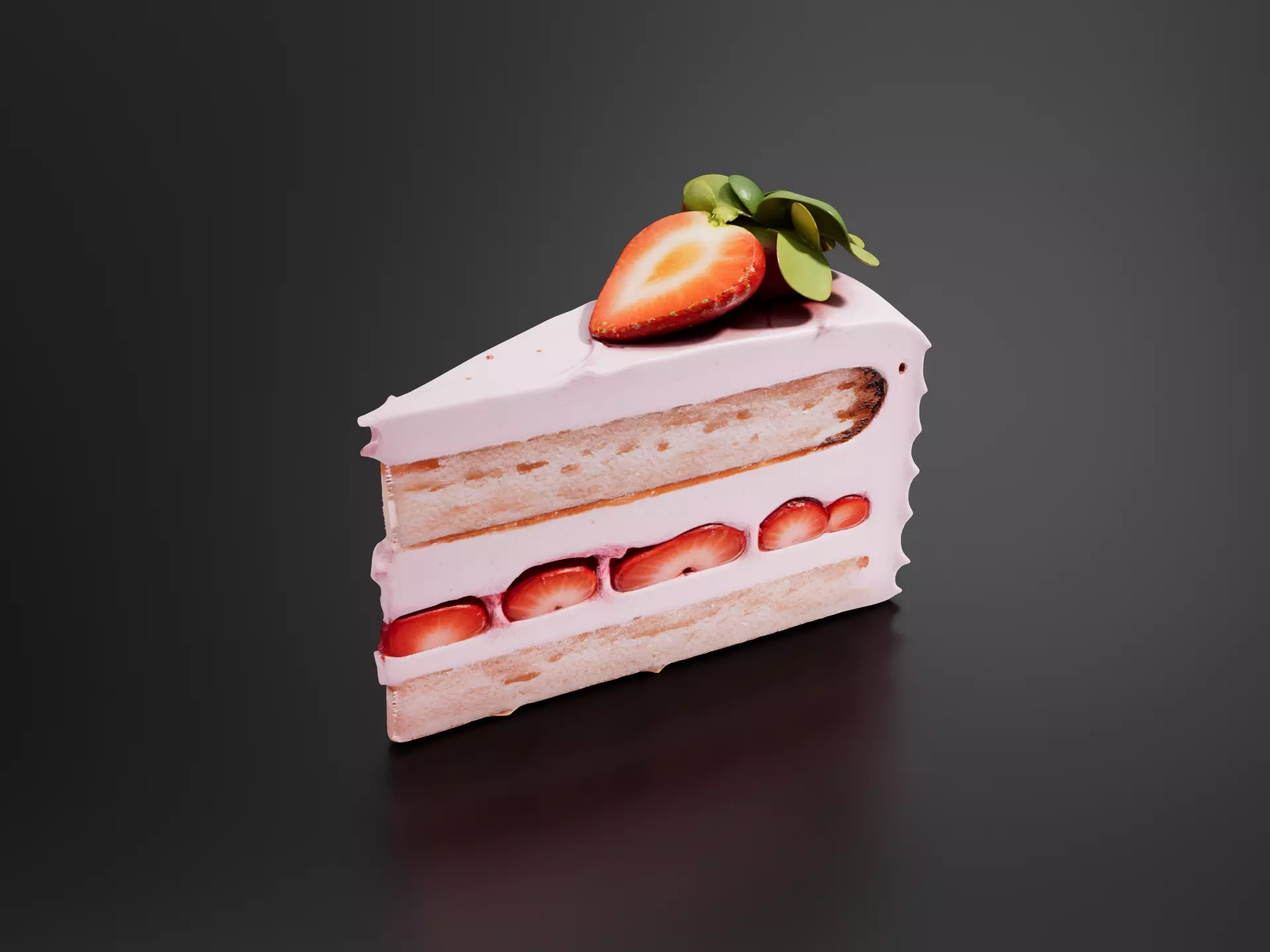 strawberry cake 3D print model