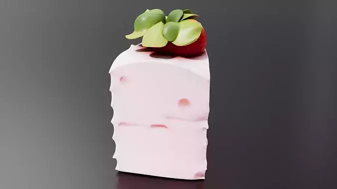 strawberry-cream-cake 3D print model 4