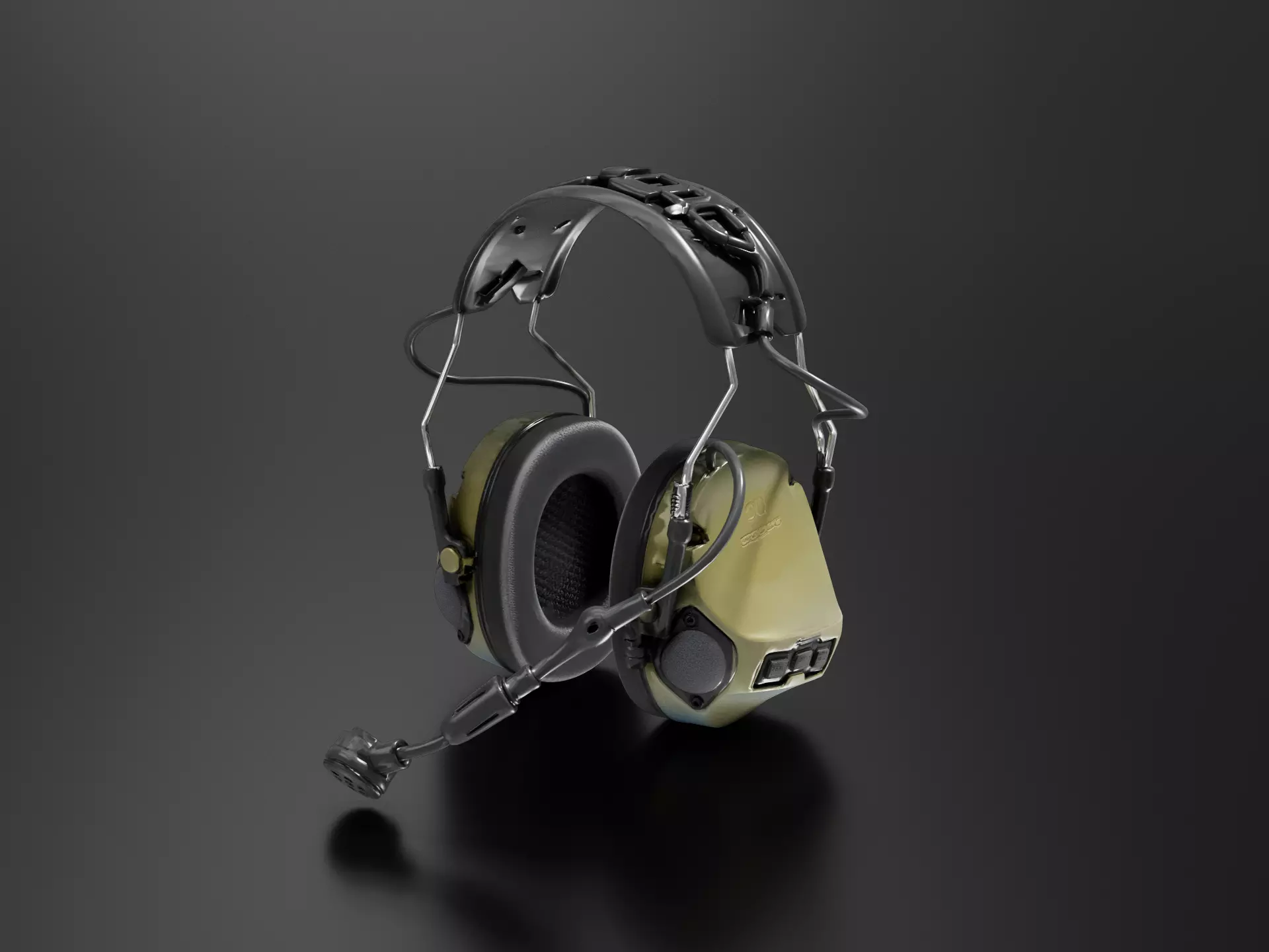 Tactical headset 3D print model