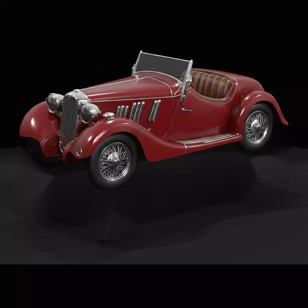 1947 MG Tc1 Open Top Roadster 3D print model
