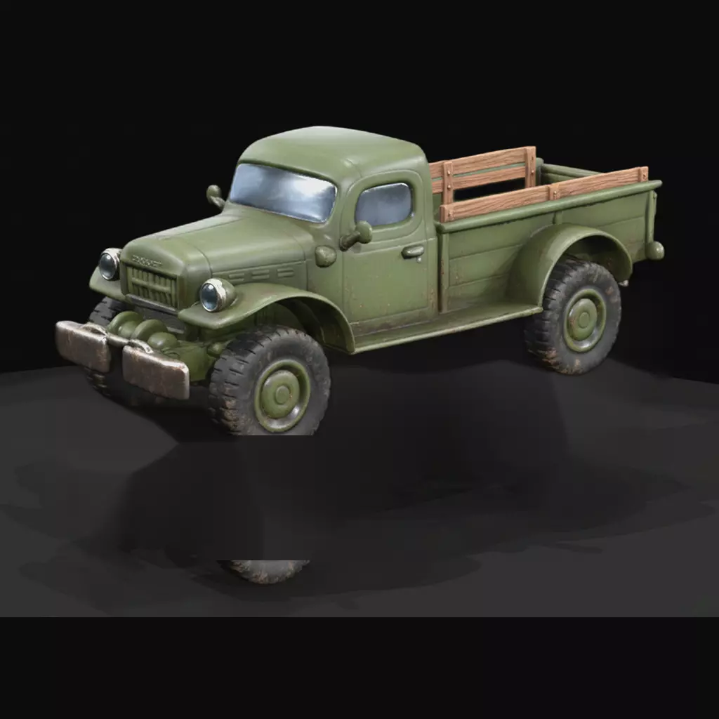 HO Dodge Power Wagon Pickup 1950 Printable STL 3D print model
