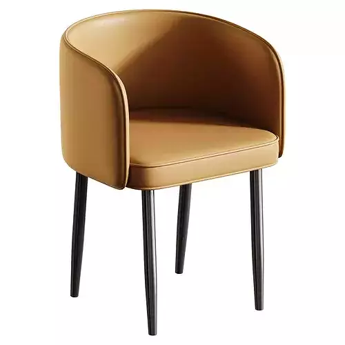 Arm Chair with Imperforate Back 3D model 2