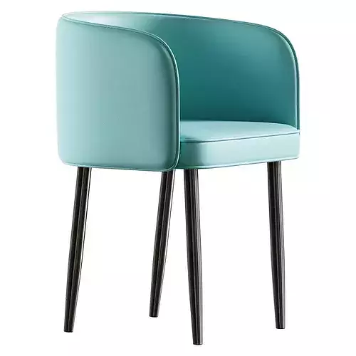 Arm Chair with Imperforate Back 3D model 4