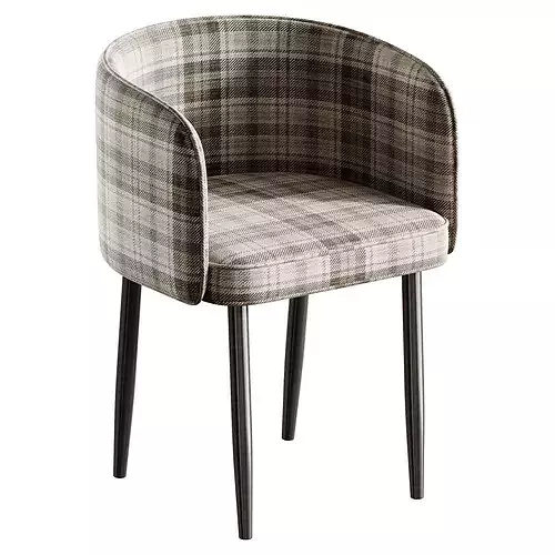 Arm Chair with Imperforate Back 3D model 6