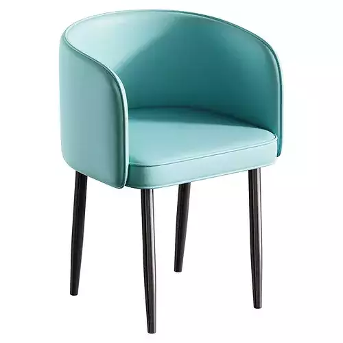 Arm Chair with Imperforate Back 3D model 5