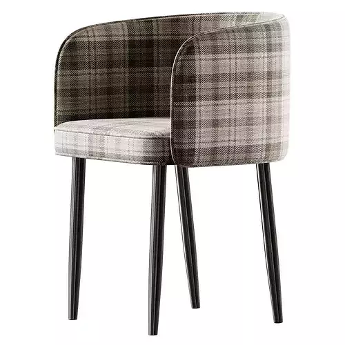 Arm Chair with Imperforate Back 3D model 7