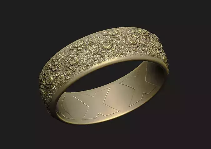 peony-ring-3d detailed-peony-relief