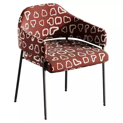 Art Deco Arm Chair 3D model 6