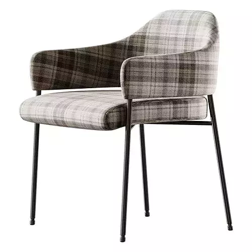 Art Deco Arm Chair 3D model 7