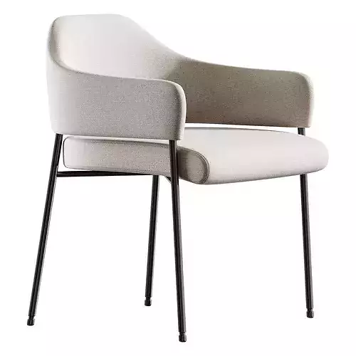 Art Deco Arm Chair 3D model 3