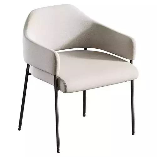 Art Deco Arm Chair 3D model 4