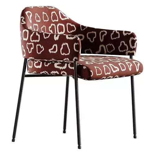 Art Deco Arm Chair 3D model 5