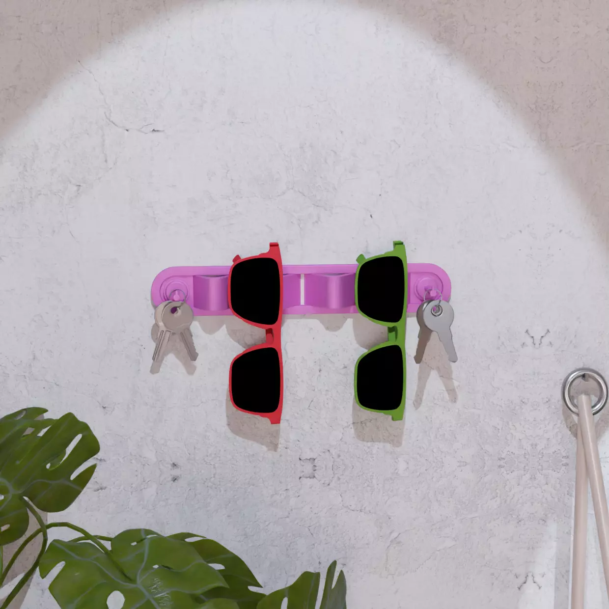 Sunglasses Holder Wall Key Organizer Rack - 500 3D print model