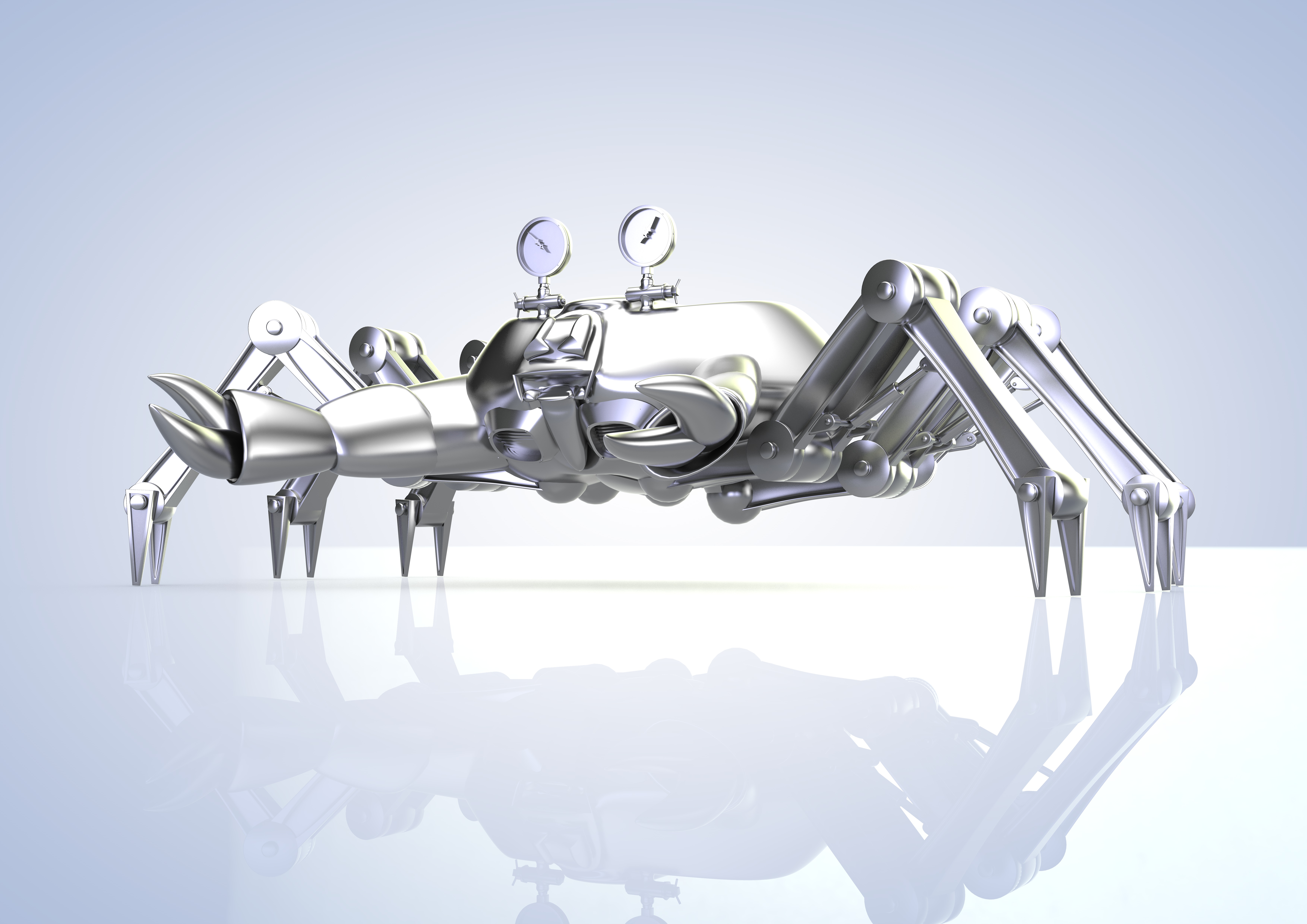Crab robot 3D Model .c4d .stl