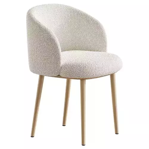 Balanced Outlined Arm Chair 3D model 2