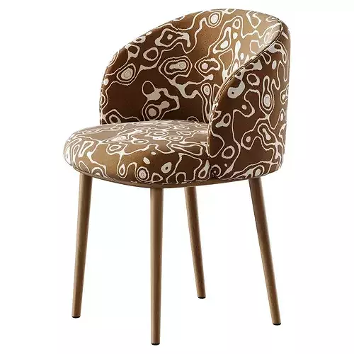 Balanced Outlined Arm Chair 3D model 3
