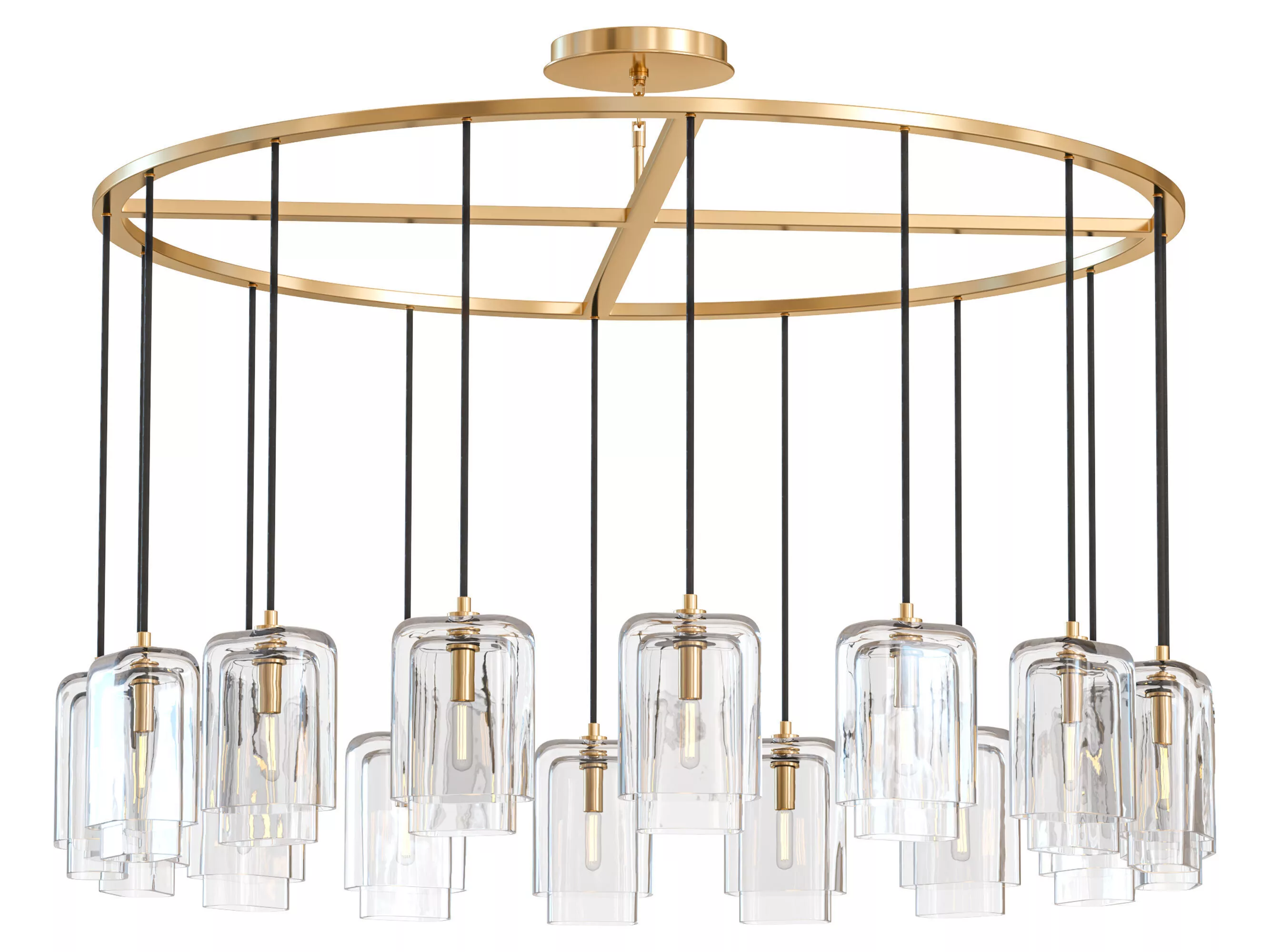 RH Lacour Round Chandelier Large 3D model