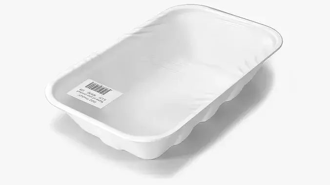 Disposable Food Container 3D model 2