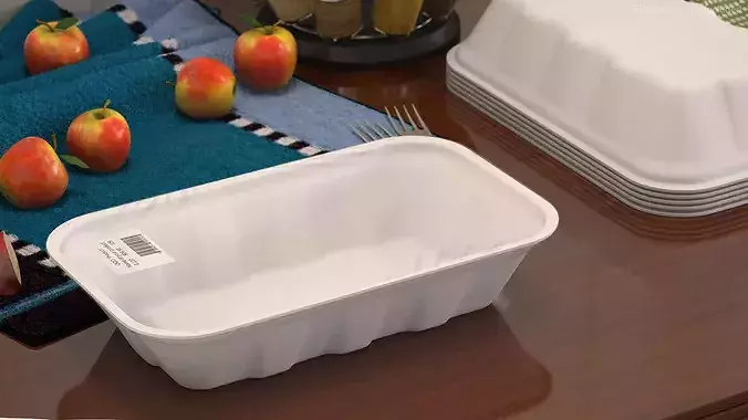 Disposable Food Container 3D model 3