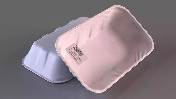 Disposable Food Container 3D model 5