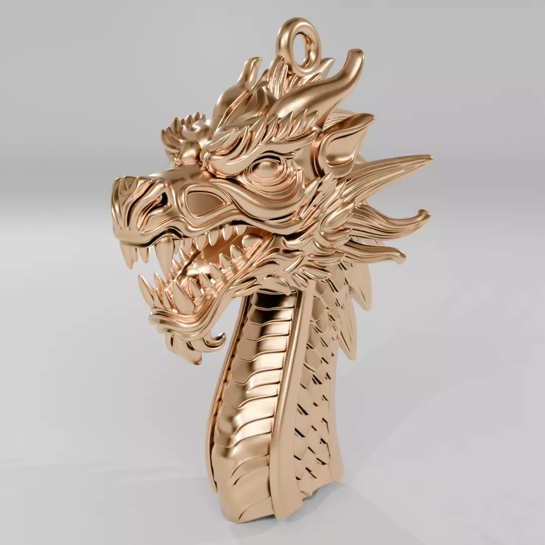 Dragon Head Fang Pendant Fantastic Jewelry 3D model for printing 3D print model