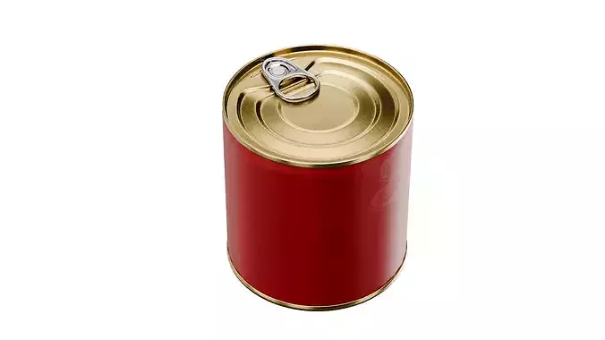 Classic Tin Can Low-poly 3D model 6