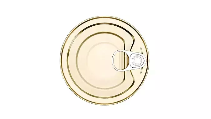 Classic Tin Can Low-poly 3D model 4