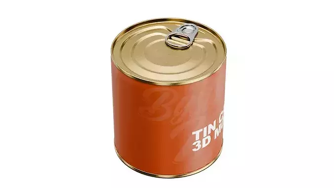 Tin Can Medium Size Low-poly 3D model 3