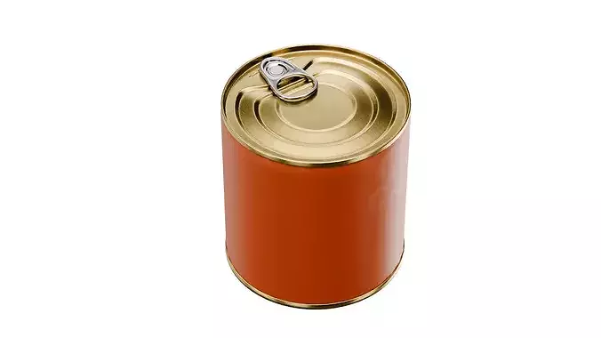 Tin Can Medium Size Low-poly 3D model 6
