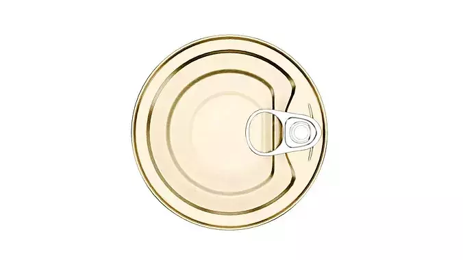 Tin Can Medium Size Low-poly 3D model 4