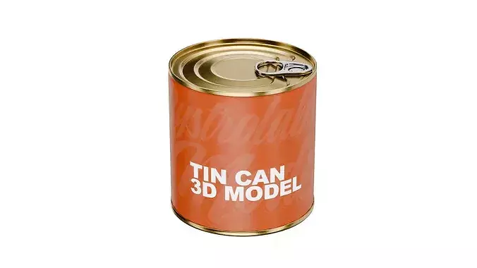 Tin Can Medium Size Low-poly 3D model