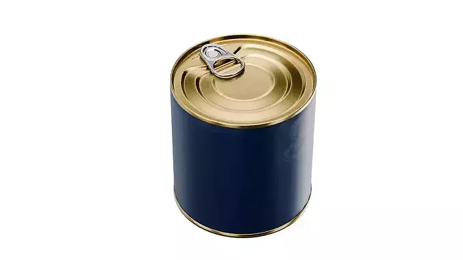 Tin Can Low-poly 3D model 6