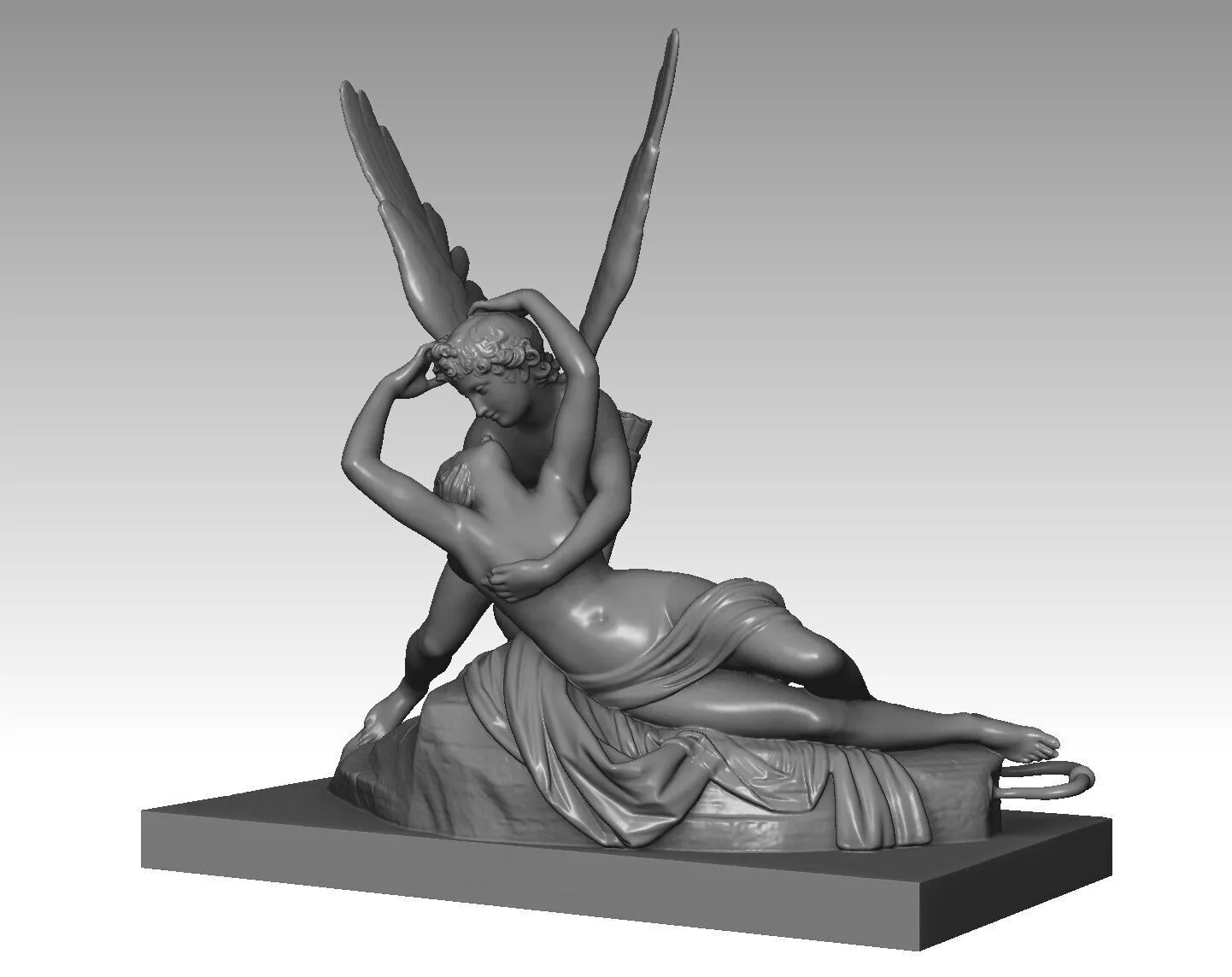 Cupid and Psyche Digital Sculpture for 3D Printing CANOVA 3D print model