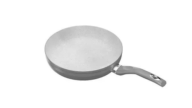 Grey Frying Pan Low-poly 3D model 5