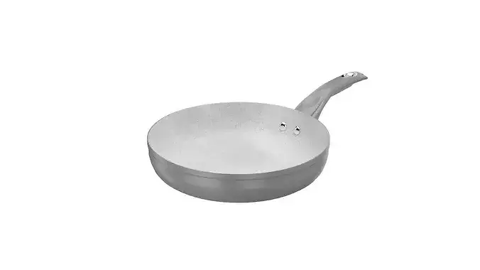 Grey Frying Pan Low-poly 3D model 3