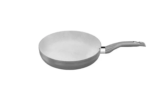 Grey Frying Pan Low-poly 3D model 7