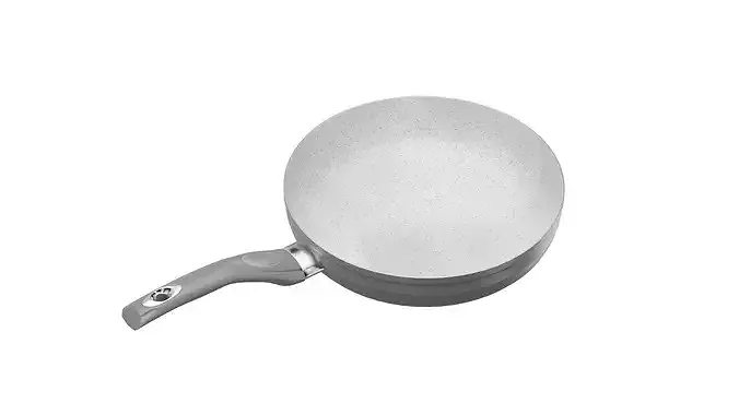 Grey Frying Pan Low-poly 3D model 6